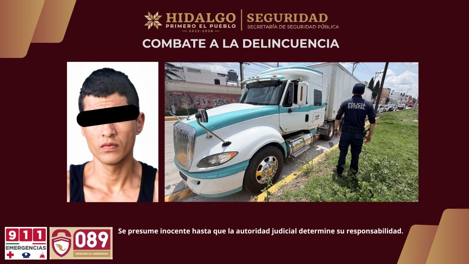 Recuperan tráiler robado con casi 25 toneladas de mercancía; hay un detenido